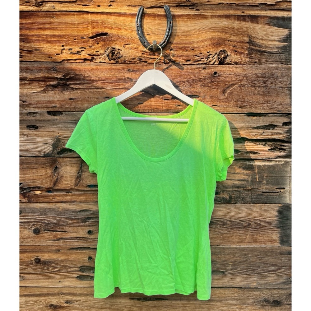 GAP | Neon Green Yellow Scoop Neck T-Shirt M